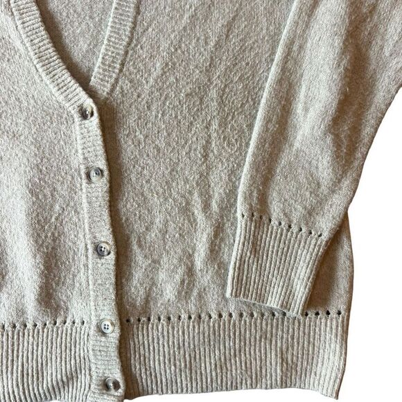 Torrid Knit Soft Long Sleeve Button Front V-Neck Cardigan Sweater Cream Size 0 - Picture 4 of 5
